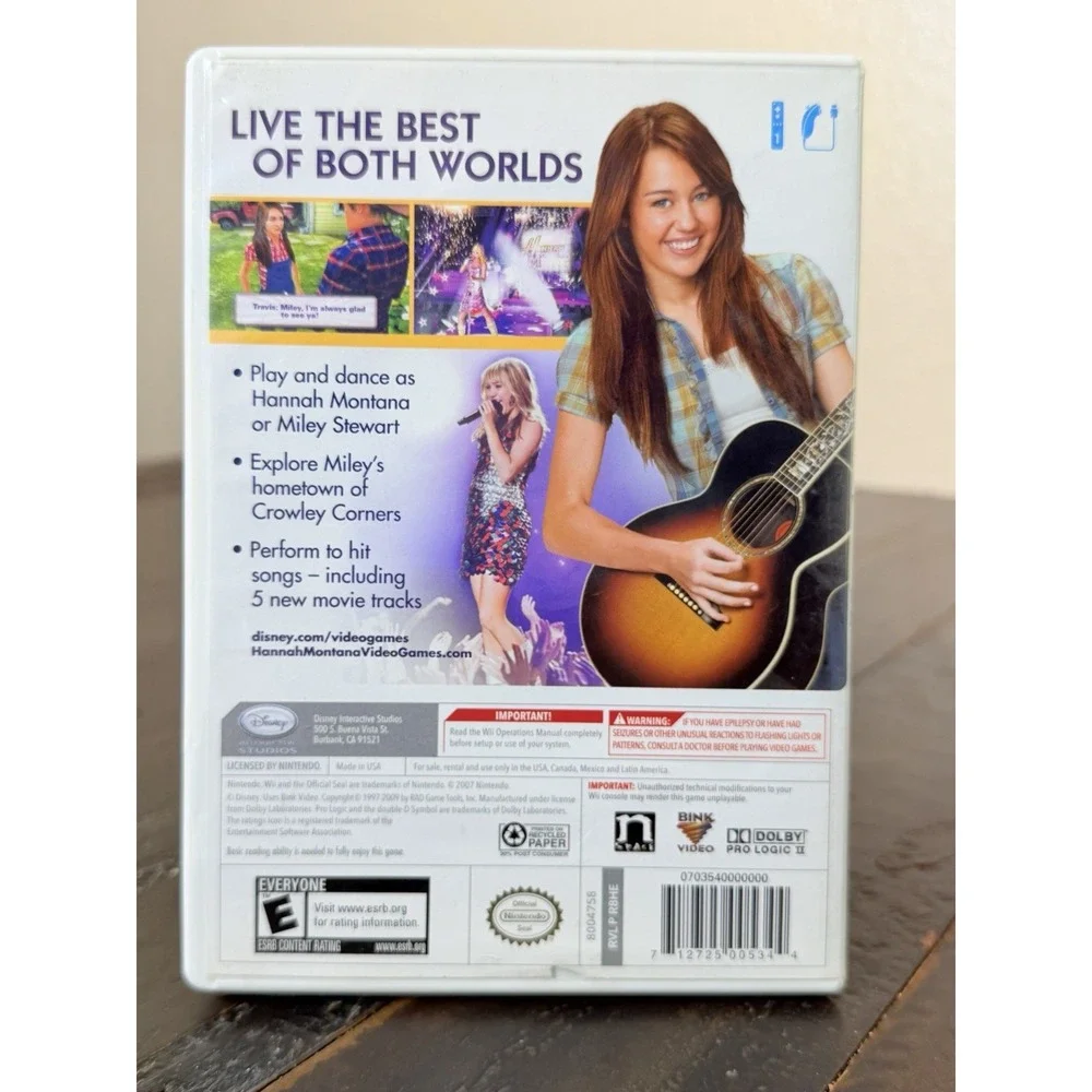 Hannah Montana The Movie Nintendo Wii Complete w/ Original Manual Tested Working
